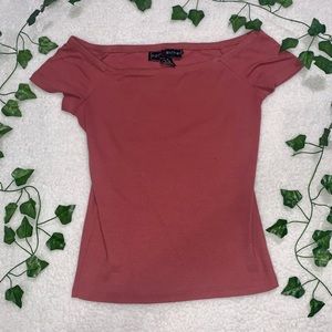 Short Sleeved Off-The-Shoulder Top